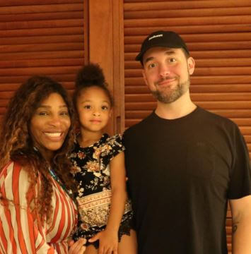 Yusef Rasheed daughter Serena Williams with her husband Alexis Ohanian and daughter Olympia.